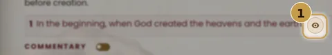 The cross-reference eye at the end of a verse