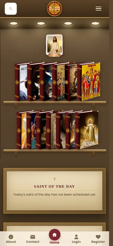 The homepage on a phone