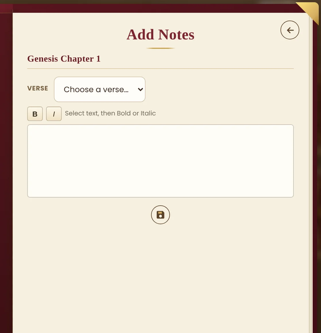 The notes panel open on a chapter