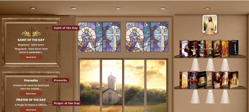 Three daily content cards on the left of the homepage