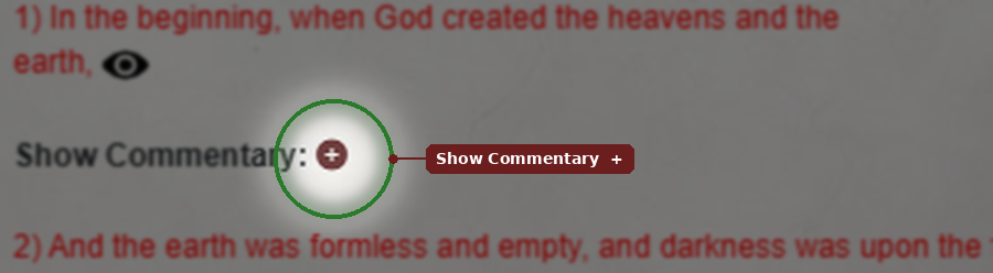 Show Commentary (+) icon